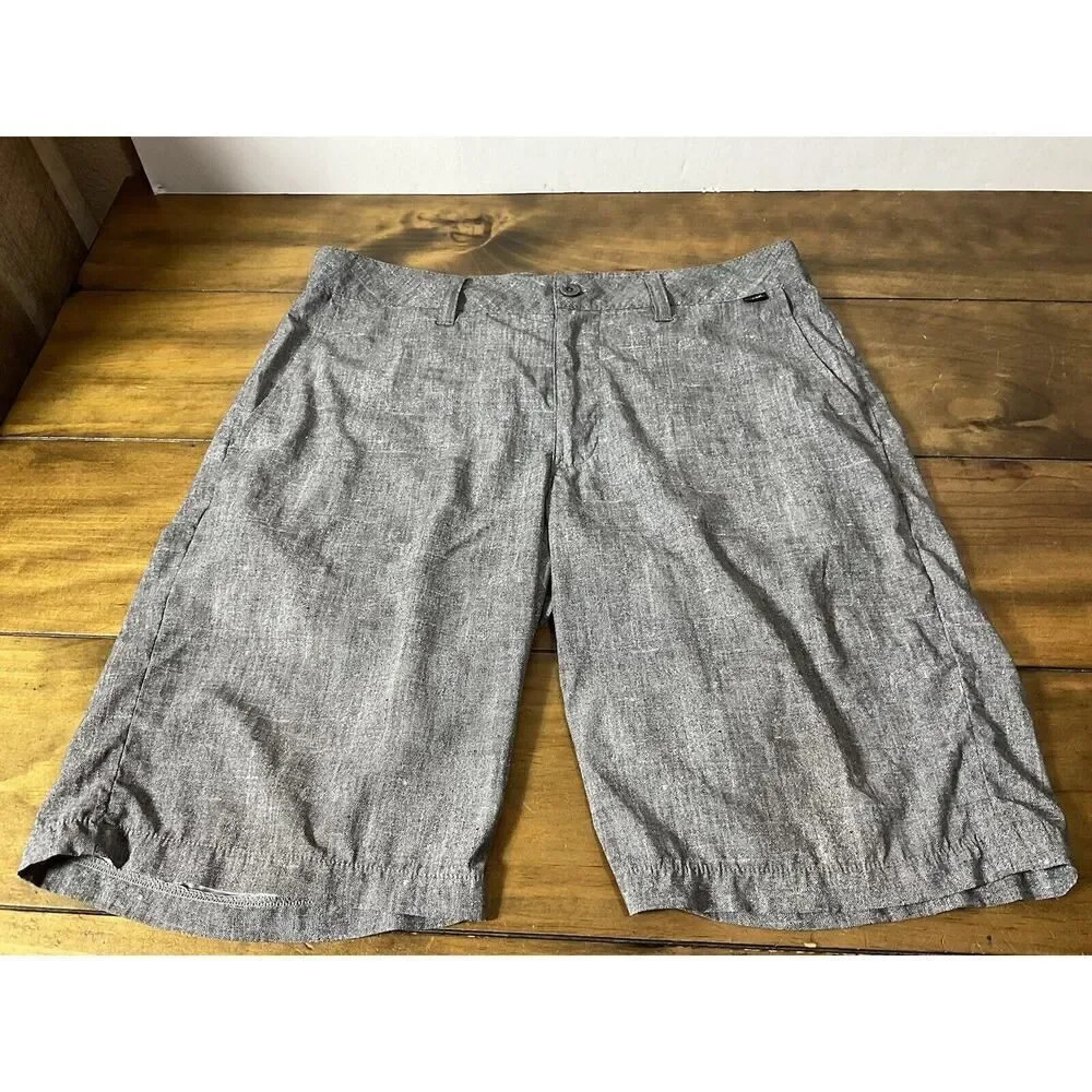 Travis Mathew Heather Gray Tech Golf Chino Shorts Mens Size 32